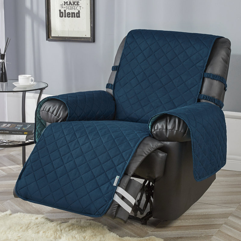 T-Cushion Recliner Slipcover, 243.8cm H x 63.5cm W x 50.8cm D, Indigo 