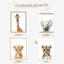 Ensemble de 6 décorations murales pour chambre de bébé safari, reproductions de photos d'animaux mignons sur toile