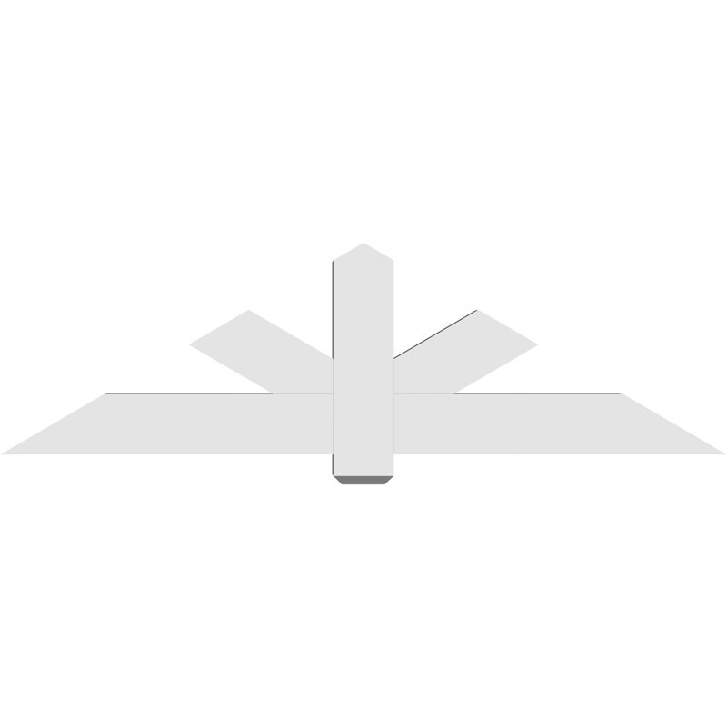 Support de pignon en PVC de qualité architecturale Kennewick, H 21 po x l 72 po (pas 7/12), P 4 po x F 6 po