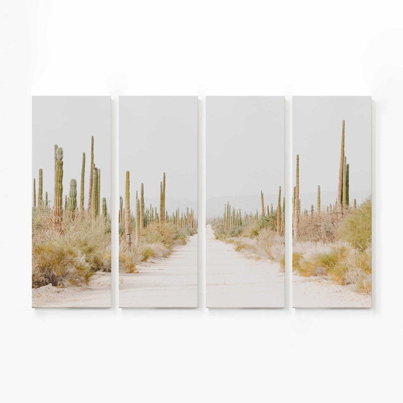 Desert Tranquility | 4 Panel Split Large Canvas Print, 36" H x 54" W
