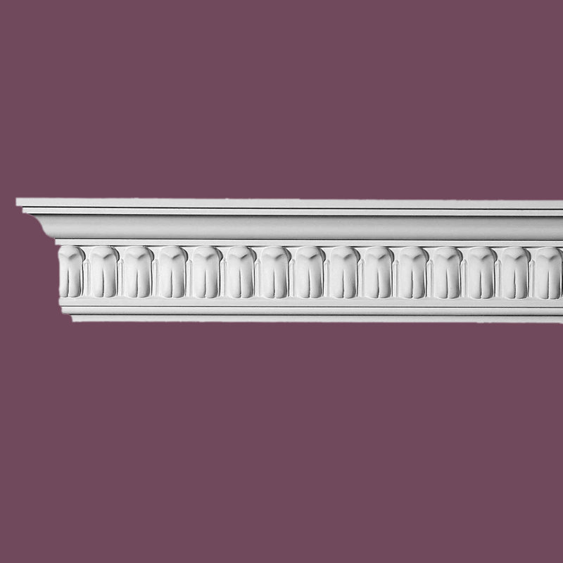 Ornate Primed Urethane Crown Molding 3.5'' x 96''