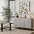 Divith Modern Lacquered Wooden Sideboard Buffet Server Cabinet,Office credenza with 4 Door-17178755
