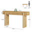 55 Inch Solid Wood Entryway Console Table With Grooves Detail