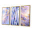 «Contemporary Lavender Bold Illumination - Ensemble de 4 décorations murales géométriques abstraites-252764362-252764358