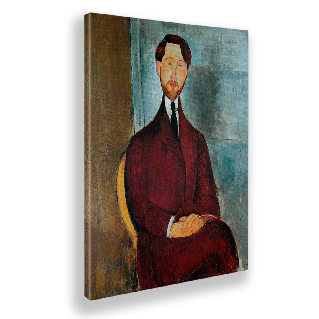 Wandbild Mann mit sitzendem Bart von Amedeo Modigliani