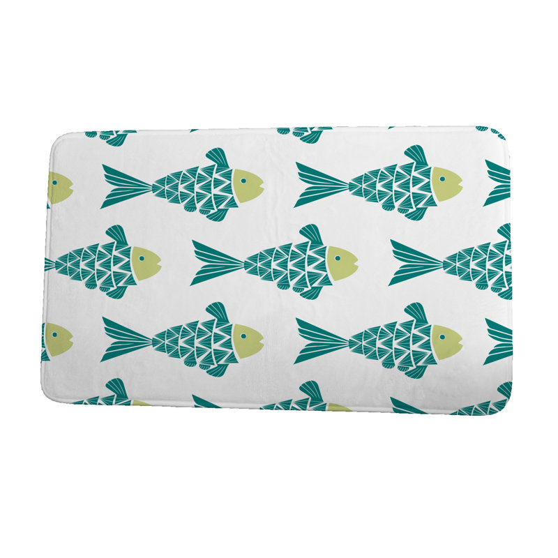 Tapis de bain Henson, l 24 po x L 17 po, Bleu sarcelle