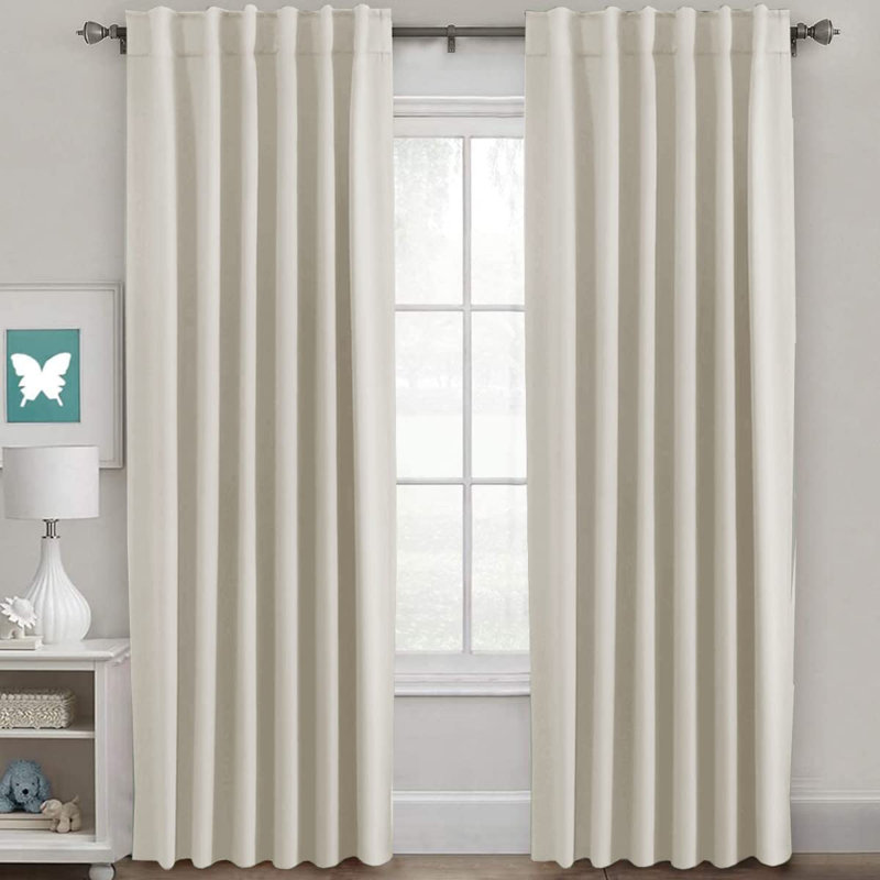 Rideaux de chambre à coucher à pattes/poches pour tringle, panneaux de traitement de fenêtre thermiques et isolants, rideaux occultants pour salon