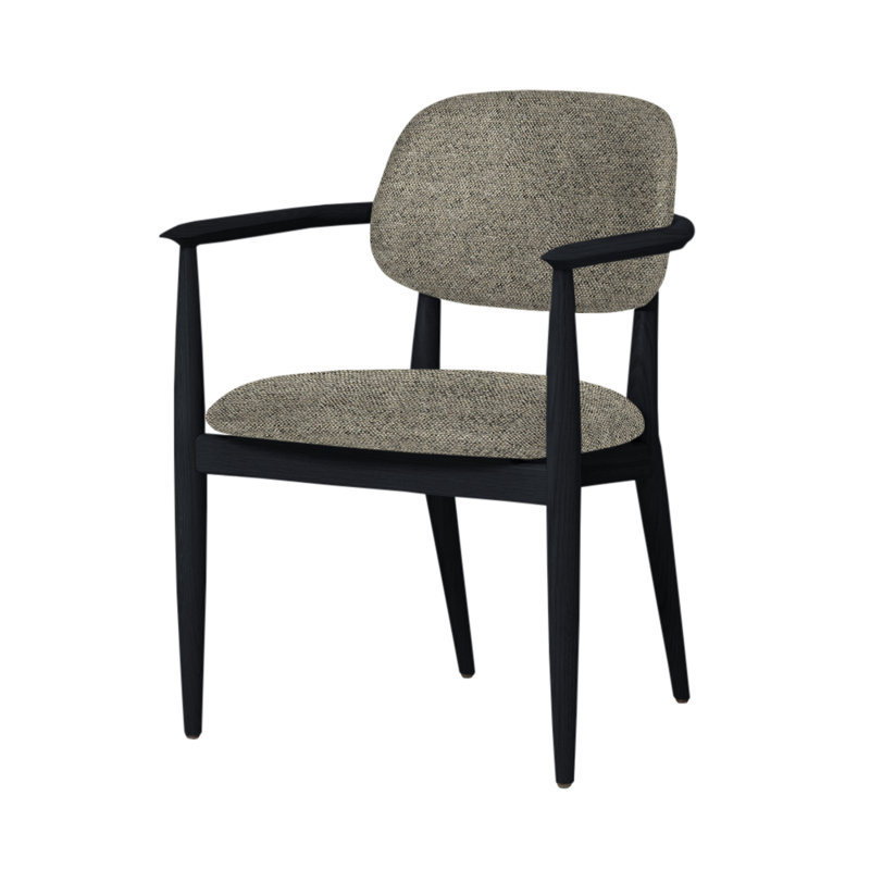 Chaise Slow de Space Copenhagen, Chêne noir, Mélange sieste 111