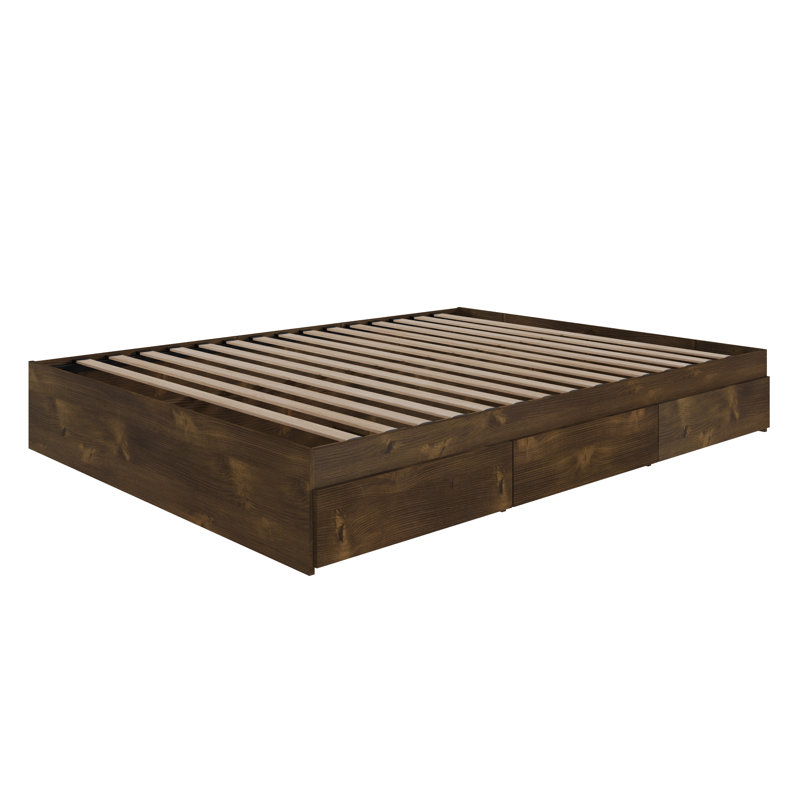 3 Drawer Storage Bed Frame, Full, Truffle