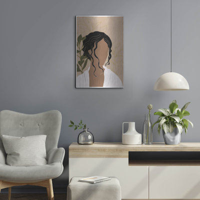 «Simple Woman Tropical Portrait» par Sabrina Balbuena, Brayden Studio ™, art mural en métal