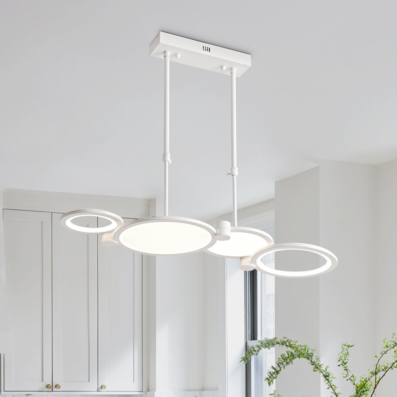 Lustre géométrique à DEL 4 lumières Aroma