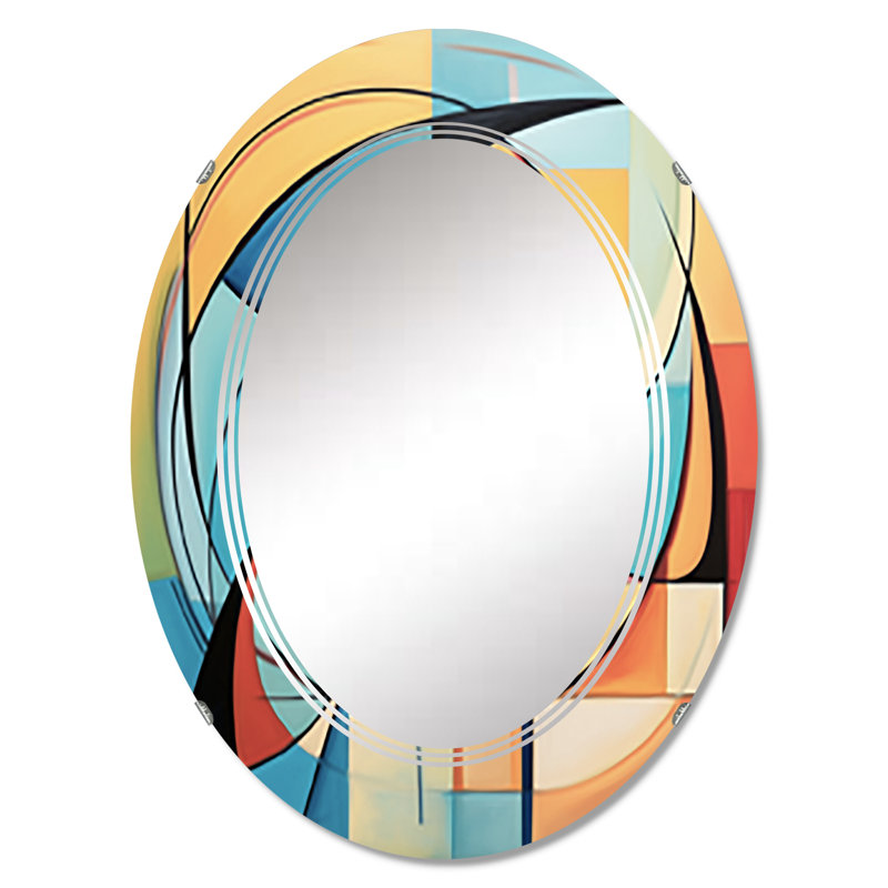 Borovany - Miroir mural Mid-Century ovale, 30 po x 20 po