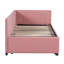 Lit de jour rembourré avec couchette simple pour canapé-lit, pas de sommier tapissier, tissu en lin