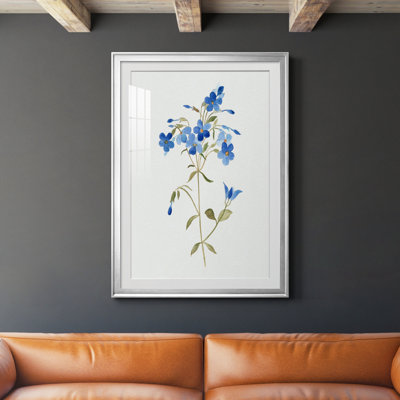 «Blue Blossom Botanical II» - peinture encadrée