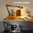 Desk Lamp with Flat Base & Clamp & 10X Magnifying Glass, Adjustable Height Table Light