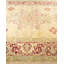 Tapis unique noué à la main beige / rouille / vert Keenan, 6 pi 1 po x 8 pi 10 po