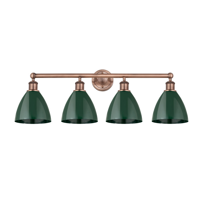 Alquin 4 - Light Dimmable Vanity Light, Green, Antique Copper