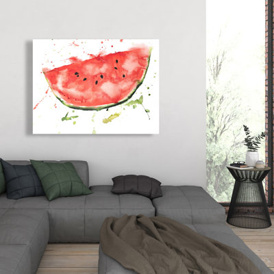 Watermelon Slice - Exotic Red Canvas for Home Decor