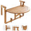 Tables de patio pliantes demi-rondes Sirvon