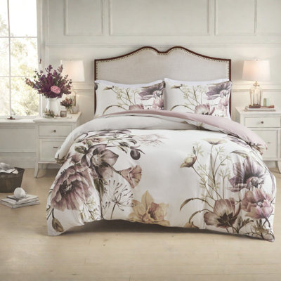 Premium Cotton King Bedding Sets, Multicolor Floral Design, Shabby Chic Bedroom