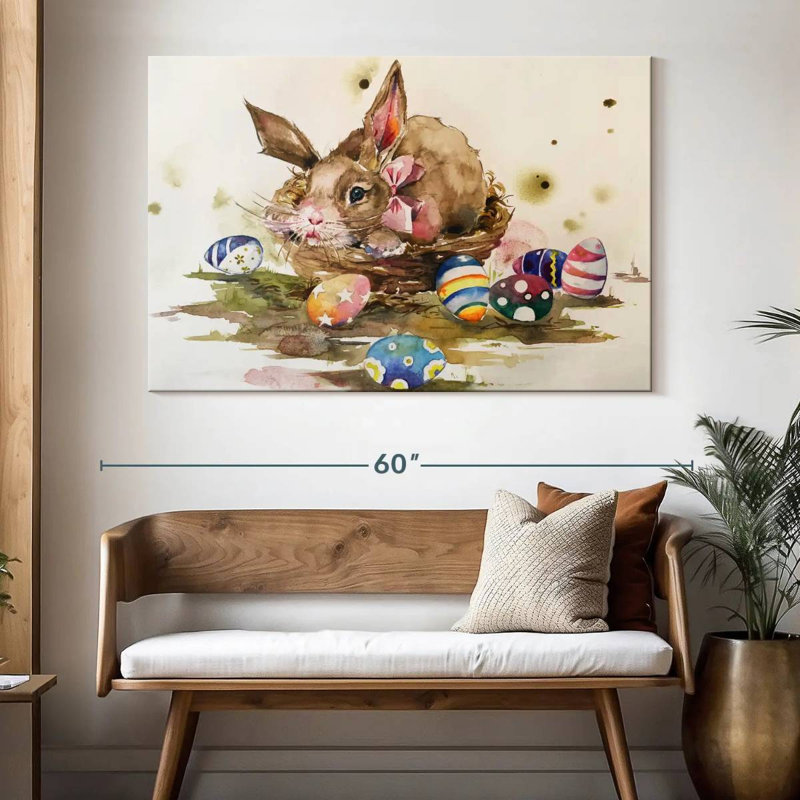 Œufs de lapin de Pâques Brampt, H 34 po x l 51 po