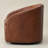 100% Genuine Leather Swivel Barrel Armchair-1882212200