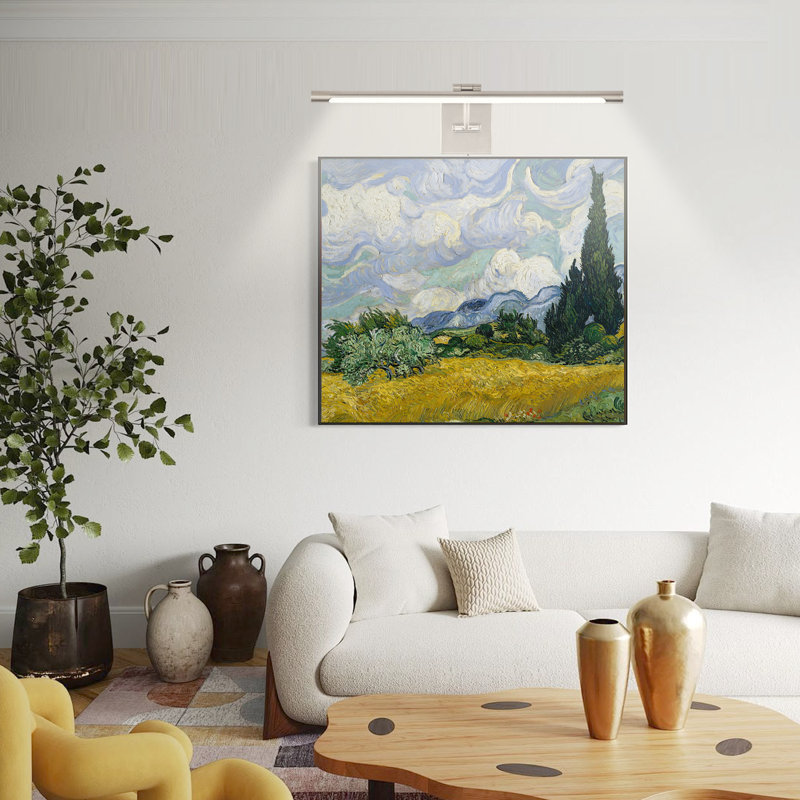 Lampe à DEL 1 lumière à intensité variable réglable 3000K / 4000K / 5000K, H 4,33 po x l 24 po x P 9,06 po, Nickel brossé