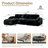 Boneless 110" L-Shaped Modular Compression Sectional Sofa with Ottoman for Living Room-873510190
