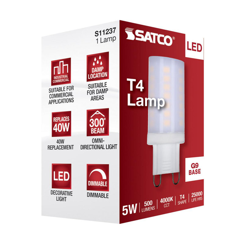5 Watt White LED Bulb, 4000K