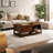 Trapeze Coffee Table, Iron Legs – Walnut-1452803419