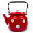 Red White Polka-Dot Enamel Kettle 3.7-qt