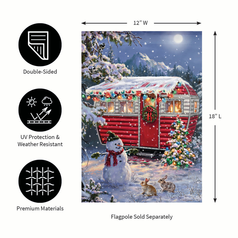 Drapeau de Noël Christmas Camper Luster