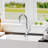 Quest Collection High-Arc Single Handle Kitchen Faucet with 2-Function Pull-Down Spout Sprayer - Chrome Polished-36865994