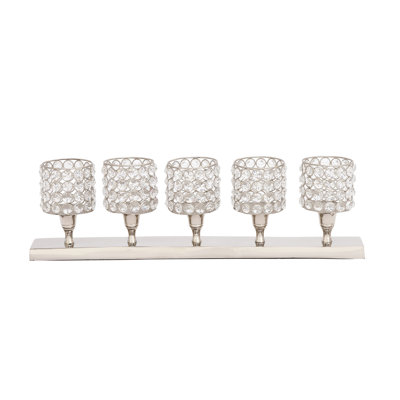 Bougeoir en aluminium 5 colonnes