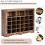 Armoire pour 24 chaussures avec base courbée, brun rustique, moderne pour le salon, la chambre à coucher, le couloir et la chambre à coucher brun-829748119