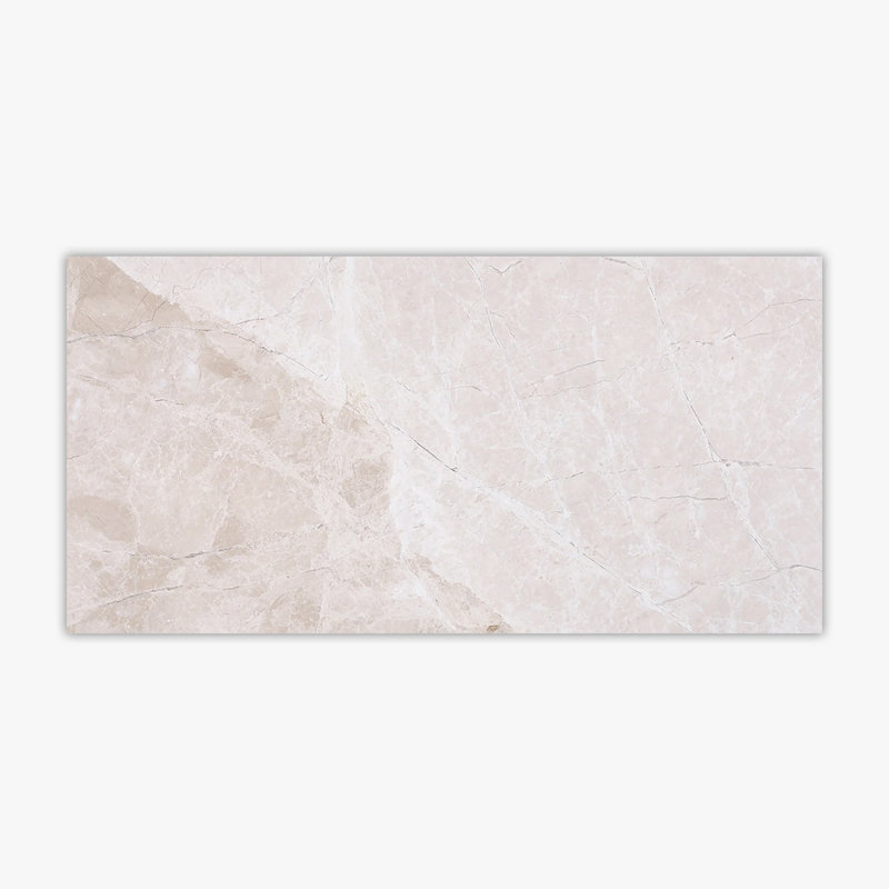 6 in. x 12 in. Marble Tile, Cream Misto Polished