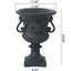 Urne à fleurs avec aspect noir antique - Oxyde de magnésium, 17,3 L x 17,3 l 24H, oxyde pour divers espaces, 17,3 x 17,3 x 24 pouces-565832173