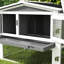 2-Storey Rabbit Cage, With Waterproof Feature, Detachable Run, For 1-2 , Grey Large Structure,