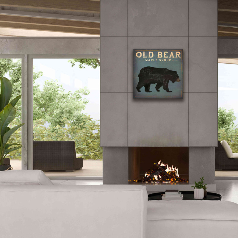 'Old Bear' by Ryan Fowler, Giclee Canvas Wall Art, 26" H x 26" W x 1.5" D