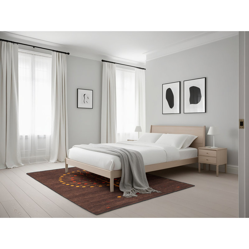 Tapis brun contemporain Kleban, Rectangle 5 pi x 7 pi