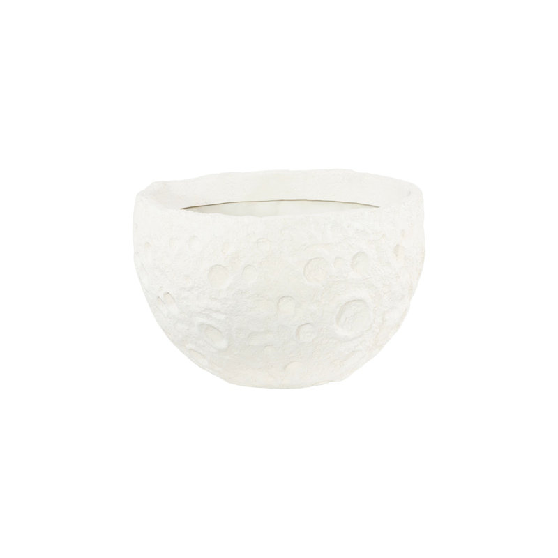 Crater Planter, White Stone
