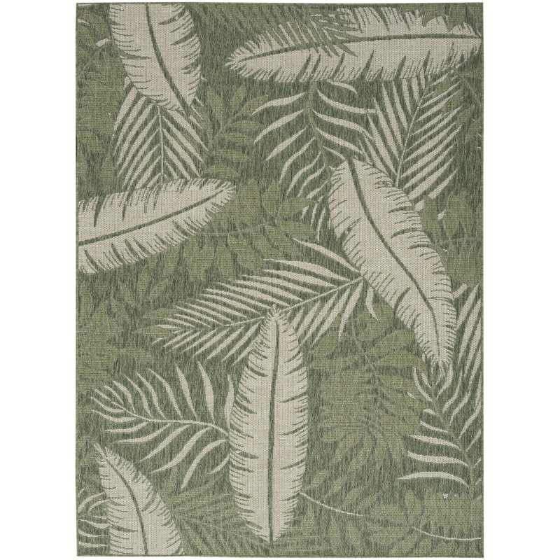 Bertine Floral Indoor / Outdoor Rug, Rectangle 6' x 9'