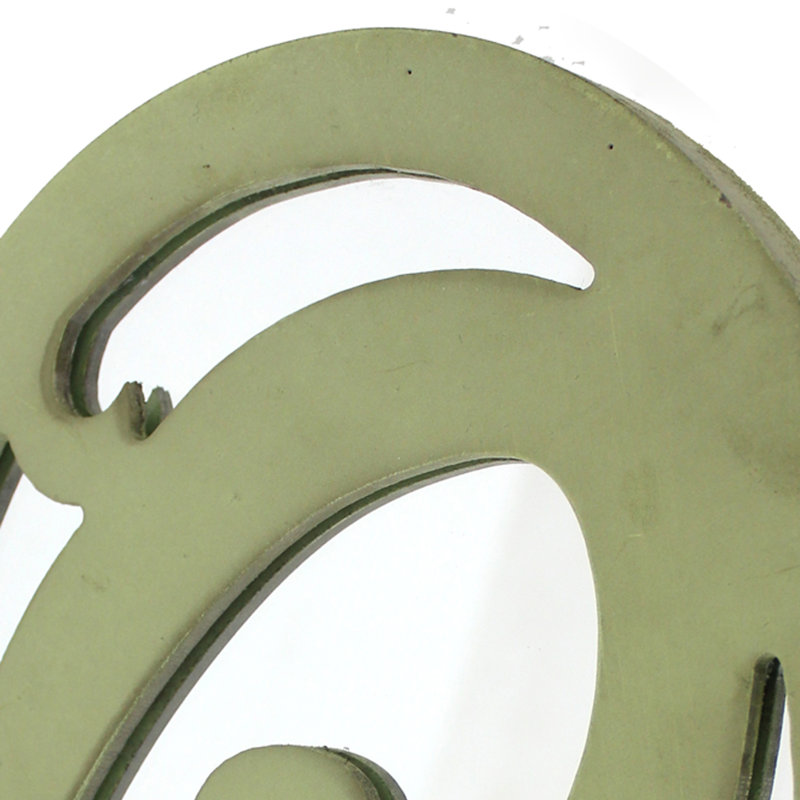Monogramme mural en bois avec cadre ovale et lettre C, vert, C, Vert