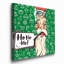 «Santa Is Coming to Town Green», impression sur toile tendue-1217174566