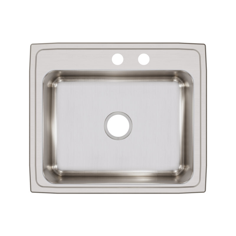 Lustertone 25" L x 21.25" W Drop-In Kitchen Sink, MR2 hole