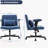 Modern Criss Cross Armrest Office Chair Ergonomic Linen Upholstery with Adjustable Height & Swivel-1530248282