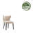 Dominique Fabric Dining Chairs with Rubberwood Legs-1025437204