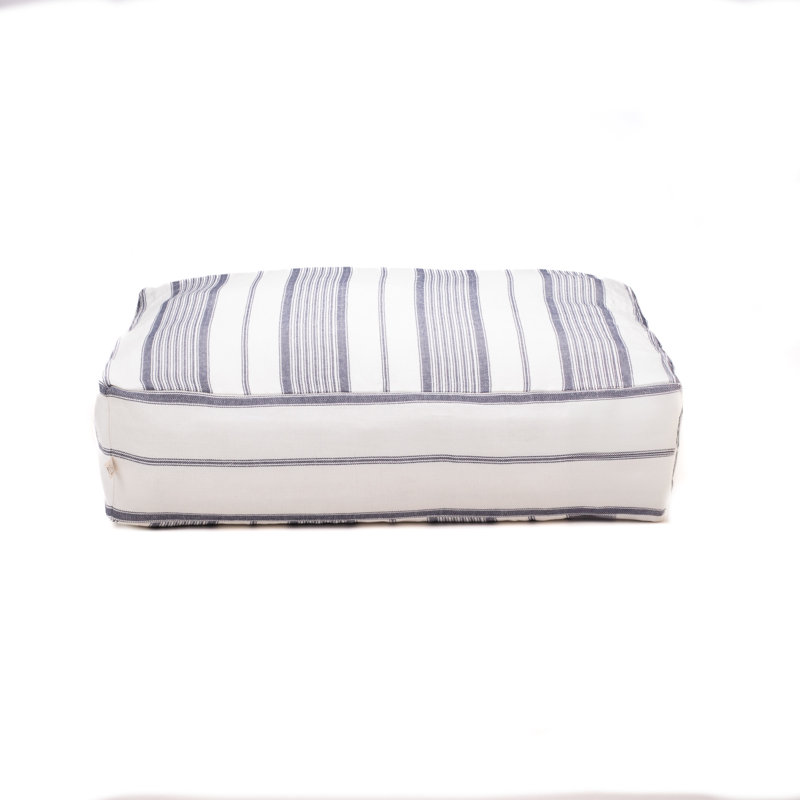 Housse de coussin pour lit Bryhana - ivoire / bleu rayé - moyen, L 30 po x P 28 po