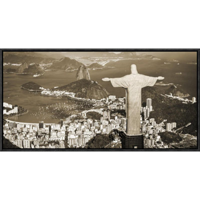 Overlooking Rio de Janeiro, Brazil Framed Photographic Print on Canvas