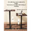 Table de chevet avec roulettes - support pliable pour ordinateur portable et de lecture, hauteur réglable, finition noyer, roues réglables de conception sécuritaire, plateau de basculement relaxant, accessoire polyvalent